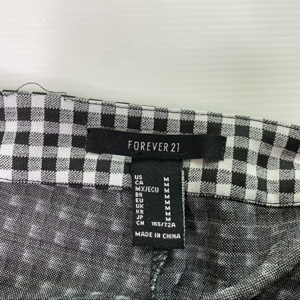 Forever 21 Black & White Checked Flare Pants - Picture 4 of 6